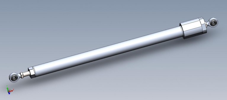 CAD rendering of a linear position sensor assembly